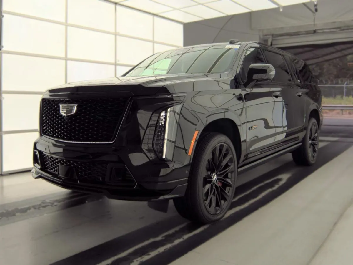 Black Cadillac Escalade ESV bought by Cameron Motorsports