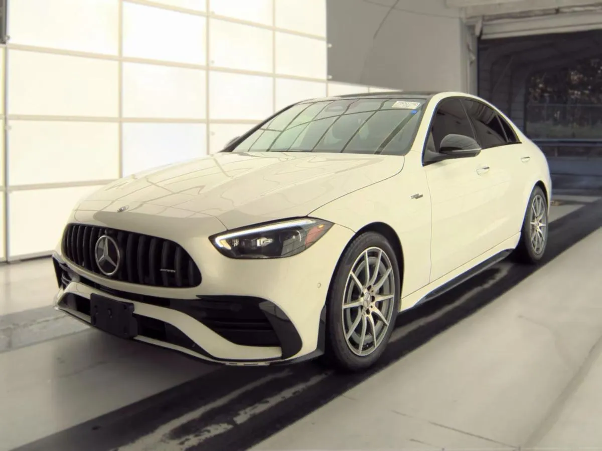 White Mercedes-AMG sedan bought by Cameron Motorsports